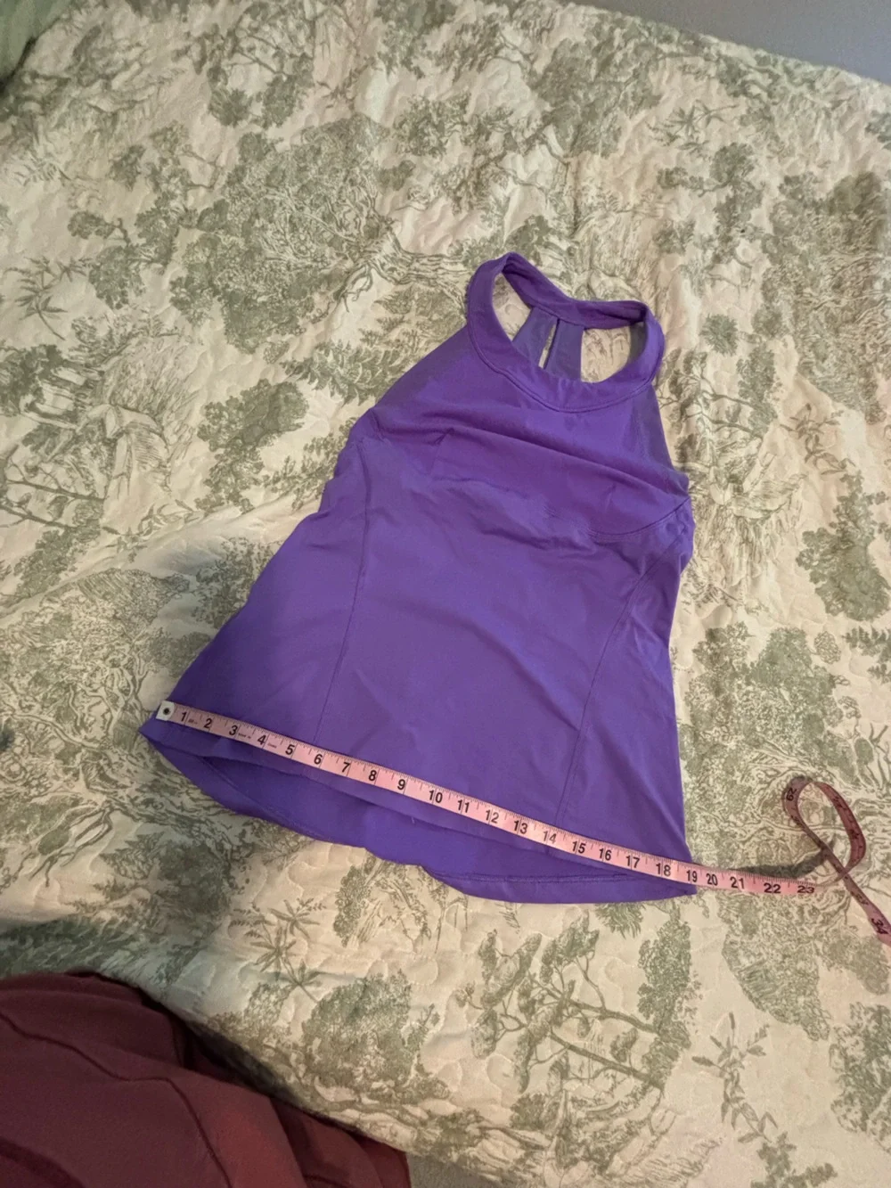 lululemon sz 10 Make It Count Tank Top Purple Racerback cutout vtg 2013 workout
